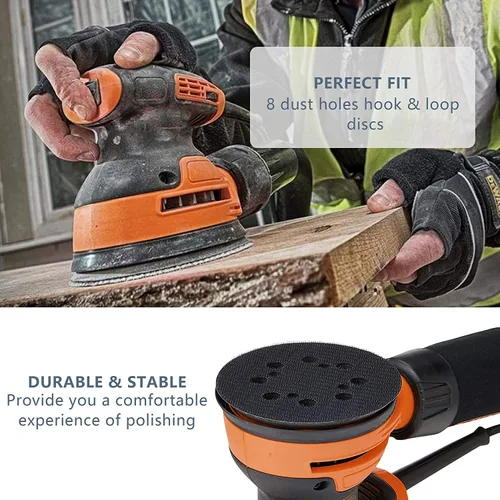 Miniatura 4 de Almohadilla de repuesto de 5 pulgadas para lijadora orbital DeWalt DW4388, DW421, DW422, DW423, D26451, D26453, DW6423, compatible con la lijadora