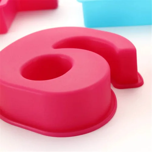 Miniatura 4 de Ulalaza 9 moldes de silicona para hornear pasteles de 0 a 8 números, molde de pastel de pan mousse para cumpleaños, boda, aniversario
