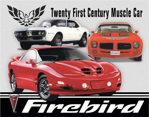 Desperate Enterprises Pontiac Firebird Tribute - Letrero de metal nostálgico vintage para pared, fabricado en Estados Unidos Pontiac Firebird
