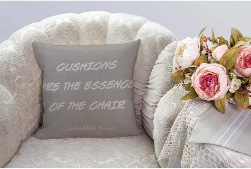 Miniatura 2 de HGOD DESIGNS Cushion are The Essence of The Chair - Funda de almohada con cita de 18 x 18 pulgadas, fundas cuadradas de algodón y lino
