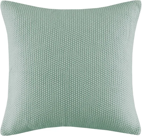Miniatura 19 de Ink+Ivy Bree - Funda de almohada de punto de textura suave, funda decorativa europea, diseño de estilo de vida de cabaña para sofá, cama, sala