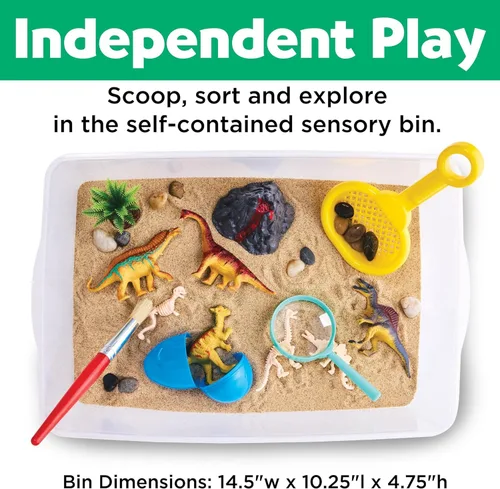 Miniatura 5 de Creativity for Kids Contenedor sensorial: Excavación de dinosaurios, juguetes sensoriales para niños pequeños, relleno de contenedores sensoriales