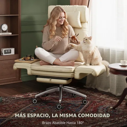Miniatura 11 de FLEXISPOT Silla de oficina grande y alta con asiento convertible de hasta 44 pulgadas, de gran tamaño para adultos y mascotas, silla de computadora