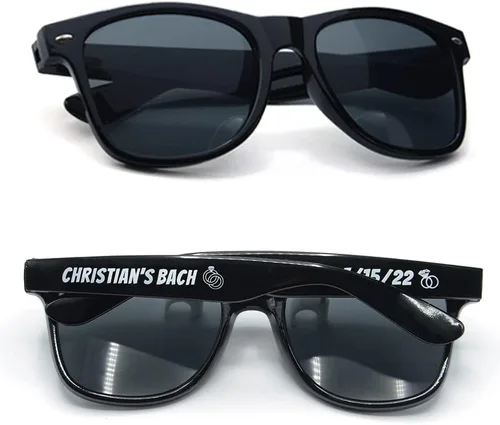 Miniatura 3 de Gafas de sol personalizadas para fiestas, regalos de boda a granel, regalos para invitados, cumpleaños, licenciatura, escuela, Negro