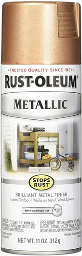 Miniatura 14 de Rust-Oleum 313142 Stops Rust Pintura en Aerosol Metálica, 11 onzas, Bronce Champán