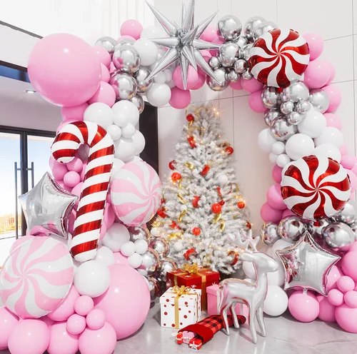 Miniatura 9 de Kit de arco de guirnalda de globos de Halloween, 116 piezas de arco de globos naranja y negro blanco, globos de papel de aluminio con estrella