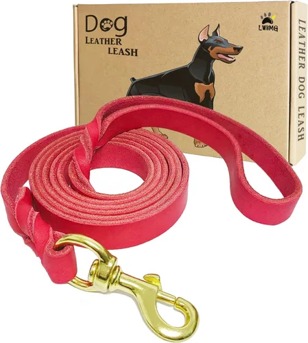 Miniatura 19 de LWBMG Correa de cuero para perro de 8 x 3/4 pulgadas, correas de perro para perros grandes, resistentes, fuertes y suaves, hechas a mano, trenzadas