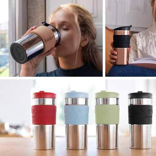Miniatura 6 de Bodum 11068-01 - Taza de viaje al vacío, 0.35 L, tamaño pequeño, color negro, 1 unidad (paquete de 1)