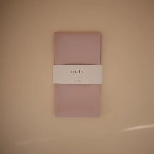 Miniatura 9 de mushie Alfombrilla Splat para Bebé 108x108 cm (Rosa) Resistente al Agua para Debajo de Silla Alta y Juego Infantil Rubor