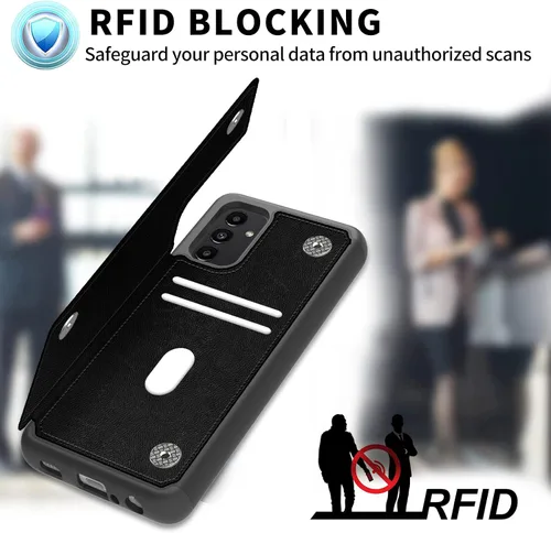 Miniatura 6 de FUYOCWE Funda para Motorola Moto G 5G 2023 con tarjetero, diseño de dragón morado bajo luna llena, piel sintética, función atril, ranura