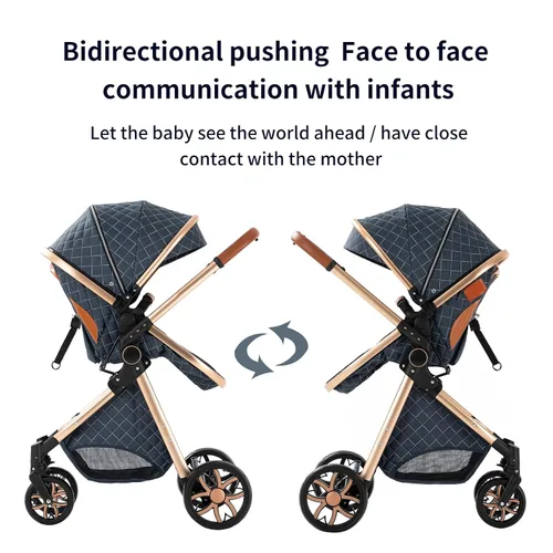 Miniatura 6 de Cochecito de bebé 2 en 1 con función de cochecito, plegable, portátil, cómodo, para bebés de 0 a 36 meses (negro)