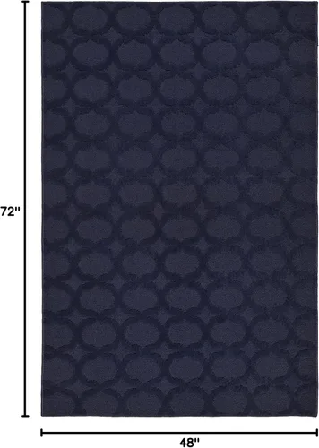 Miniatura 214 de Garland Rug Sparta - Alfombra antideslizante de polipropileno de 2 pies x 12 pies, color negro, ideal para salas de estar y pasillos, elegante