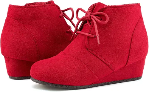 Miniatura 6 de DREAM PAIRS - Botines de tacón bajo para niñas pequeñas y grandes