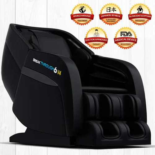 Miniatura 2 de Silla de masaje 3D reclinable 6 v4 Gravedad cero con calefacción Masajeador de cuerpo completo Shiatsu de tejido profundo Estiramiento de yoga
