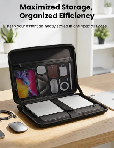 Miniatura 6 de DOMISO Funda para portátil AA51, Negro, 14 pulg.