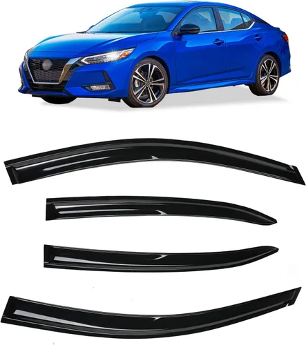 Miniatura 20 de Protectores de lluvia con cinta adhesiva para ventana, viseras para deflector de viento para Honda Civic 2016-2021, 4 piezas - 94682