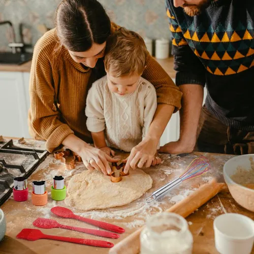 Miniatura 7 de Juego de cocina para niños, utensilios de cocina reales con guía de herramientas de cocina para niños con delantal de chef sombrero y accesorios