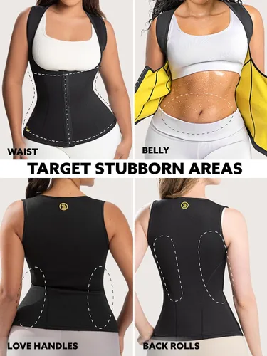 Miniatura 3 de HOT SHAPERS Cami Hot Waist Cincher para mujer, entrenador de compresión y mejora del sudor para adelgazar la cintura y controlar el abdomen