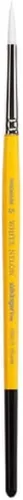 Miniatura 10 de KINGART Gold Grip 7950 Series Juego de pinceles redondos para artistas, pelo sintético de nailon blanco para pintura facial, tela, cerámica, mango