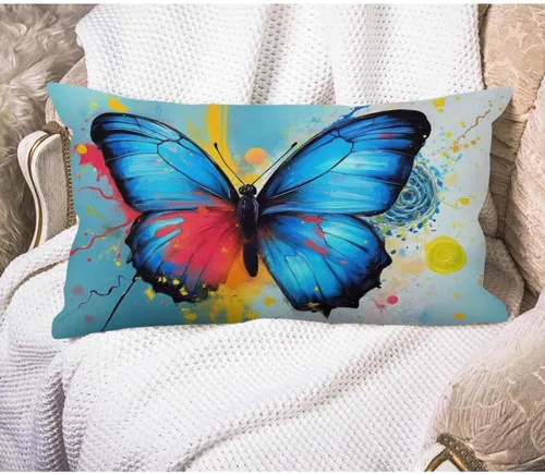 Miniatura 12 de EKOBLA Funda de almohada decorativa de tiro con diseño de flores y hojas azules, patrón floral de acuarela, pintura de tinta, fundas de almohada
