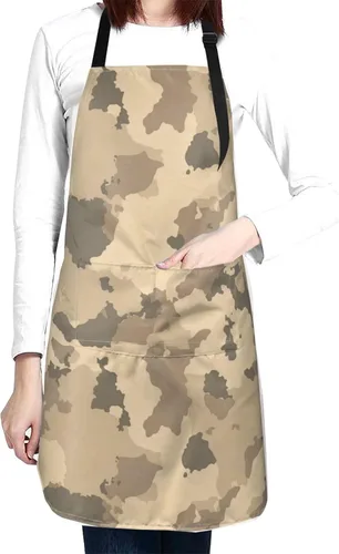Miniatura 12 de Perinsto Waterproof Apron with 2 Pockets Kitchen Chef Aprons Bibs for Cooking Baking