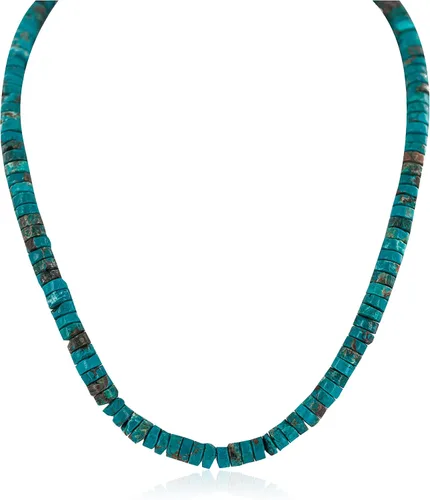 Collar LomaSiiva de plata auténtica con certificado Navajo Magnesita Nativa Americana 750222, Metal, turquesa estabilizada