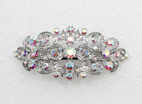 Miniatura 2 de Faship Precioso pasador floral de cristal AB Rhinestone