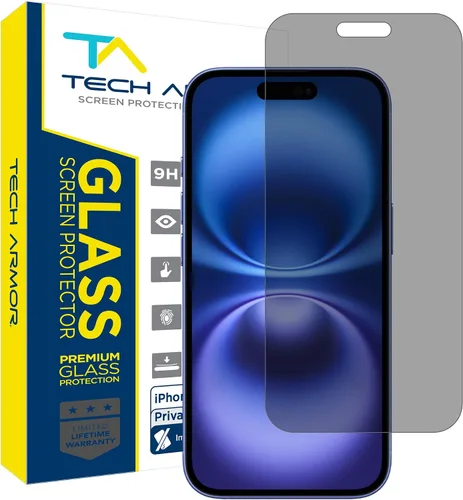 Miniatura 9 de Tech Armor 1 paquete de protector de pantalla de vidrio balístico de privacidad compatible con Apple iPhone 14 (2022), iPhone 13 y iPhone 13 Pro