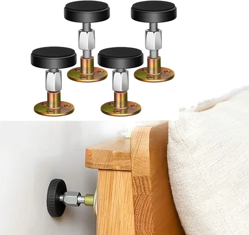 Miniatura 11 de Krisler Marco de cama ajustable roscado, herramienta antivibración, tapones de cabecero, herramienta antivibración para camas, armarios, sofás, 4