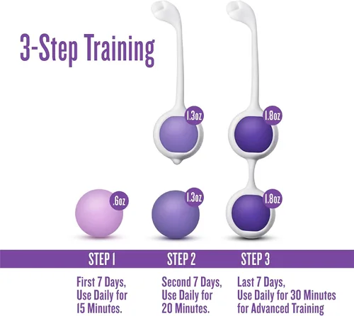 Miniatura 4 de Blush Wellness - Kit de entrenamiento progresivo de Kegel de 6.25 pulgadas, aprieta el músculo vaginal, 9 combinaciones de peso, bolas de huevo