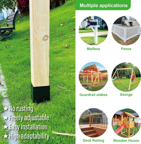 Miniatura 2 de Protector de poste ajustable de acero inoxidable 304 (rango de 3.3-6 pulgadas), protege buzones, cubierta y vallas de la lluvia y daños al