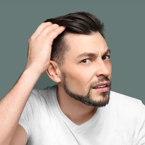 Miniatura 24 de Toupee de piel fina suave de 0.002 in PU 10x8 pulgadas reemplazo de cabello para hombres postizo 100% europeo piezas de cabello humano para hombre