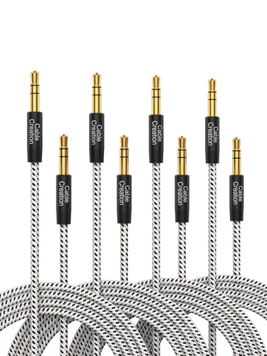 Miniatura 13 de CableCreation Cable auxiliar de 3.5mm (3 pies/1 m), cable de audio de 3.5mm, cable auxiliar trenzado de sonido Hi-Fi de 1/8 para estéreo de coche