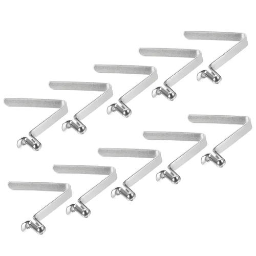Miniatura 7 de PATIKIL Broches de paleta de kayak de 0.197 x 0.118 in, paquete de 10 clips de acero en forma de V de un solo pasador, clips de resorte, tubo