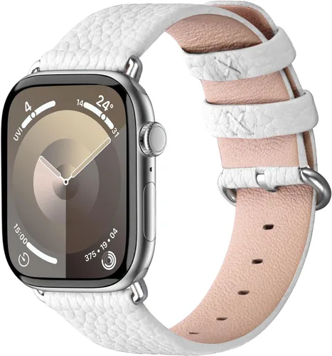 Miniatura 19 de Fullmosa Correa compatible con Apple Watch de cuero rojo de 1.65, 1.61, 1.58, 1.5 pulgadas, correa para iWatch para Series ultra3/2/1 SE3/2/1
