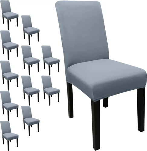 Miniatura 120 de JQinHome Juego de 8 fundas para sillas de comedor, fundas de alta elasticidad extraíbles y lavables, fundas protectoras de asiento para silla