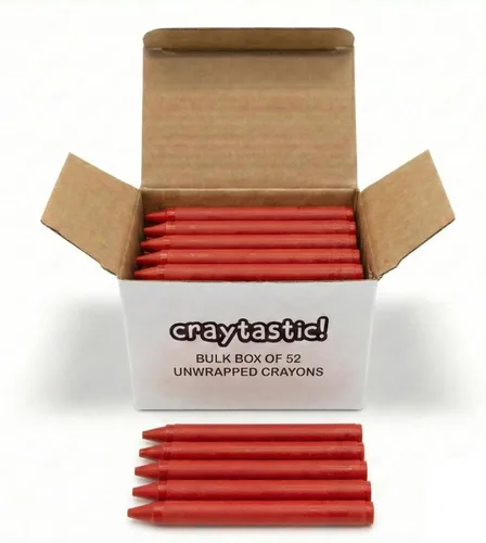 Miniatura 13 de Craytastic! Caja de 52 crayones sin envolver a granel (azul) para manualidades, fiestas, niños, crayones sin papel, sin envoltura de papel, prueba