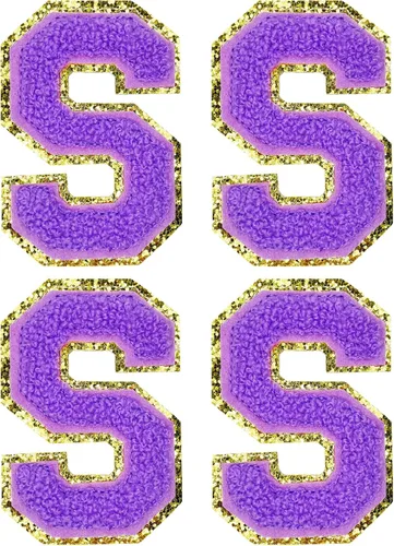 Miniatura 15 de Jongdari Letras termo-adhesivas de felpilla para ropa, parches de letras del alfabeto con brillantina para coser, con adhesivo planchado, 4 Blanco