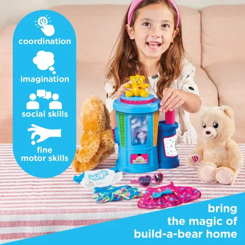 Miniatura 3 de Estación de relleno de juguetes Build-A-Bear Workshop de Casdon Estación en casa para niños de 3 años en adelante Rellena, viste y abraza amigos