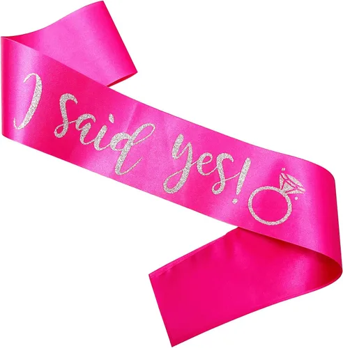 Miniatura 8 de Banda con texto en inglés "I Said Yes para mujer, propuesta de compromiso, banda de despedida de soltera para despedida de soltera, regalos de boda