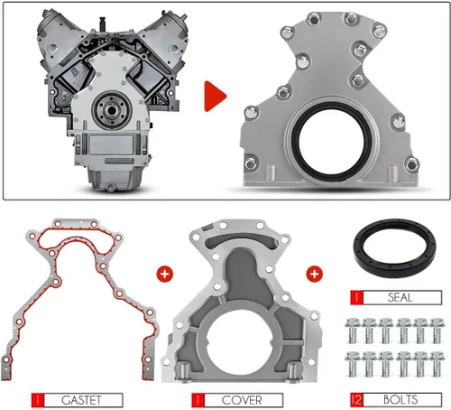 Miniatura 2 de Kit de tapa de sello principal trasero con junta compatible con Chevrolet Corvette Camaro Silverado Tahoe GMC Buick Cadillac Hummer Isuzu Pontiac