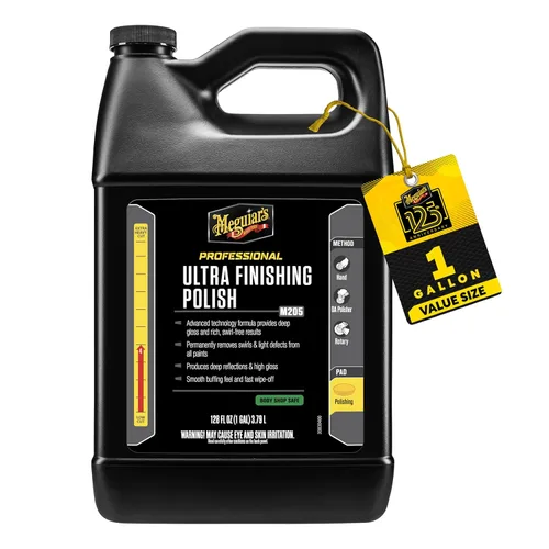 Meguiar's Pulidor profesional de acabado ultra M20501, removedor de arañazos y remolinos, pulido de detalles de alto brillo para un brillo de coche,