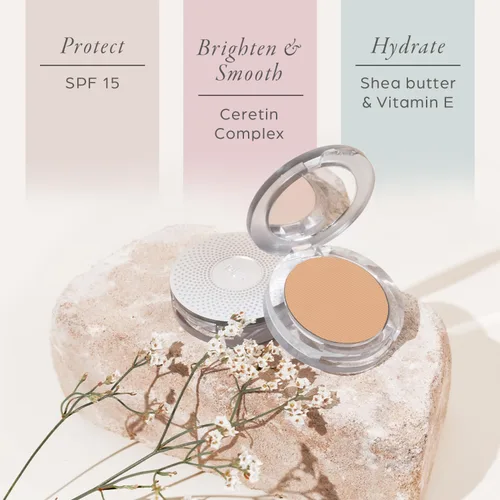 Miniatura 4 de PÜR MINERALS Base de Maquillaje Mineral Prensada 4 en 1 en Polvo con SPF 15 - Corrector y Compacto de Acabado en Polvo Prensado para Rostro - Base