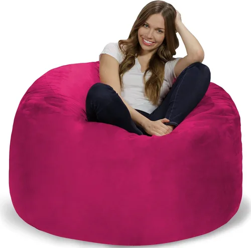 Miniatura 11 de Chill Sack - Sillón puff, Tela, Suave lino sintético, color negro.