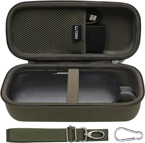 Miniatura 11 de LTGEM - Funda rígida compatible con Bose SoundLink Flex 2ª generación/SoundLink Flex altavoz portátil Bluetooth, negro (solo funda)
