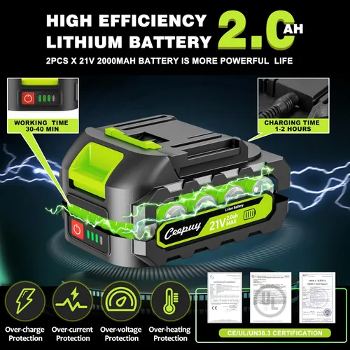 Miniatura 4 de CEEPUY Mini Motosierra Inalámbrica, [2025 Mejorada] Sierra Eléctrica Regalos para Hombres Papá Esposo Jardinero, Gadgets Geniales para Hombres 2025