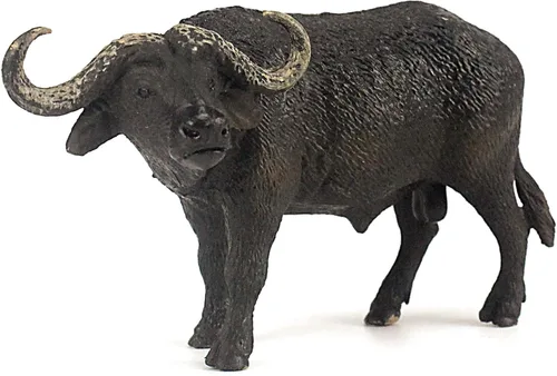 FUNSHOWCASE Figura de juguete de búfalo de animales de la selva africana, figura de plástico realista, altura de 2.6 pulgadas