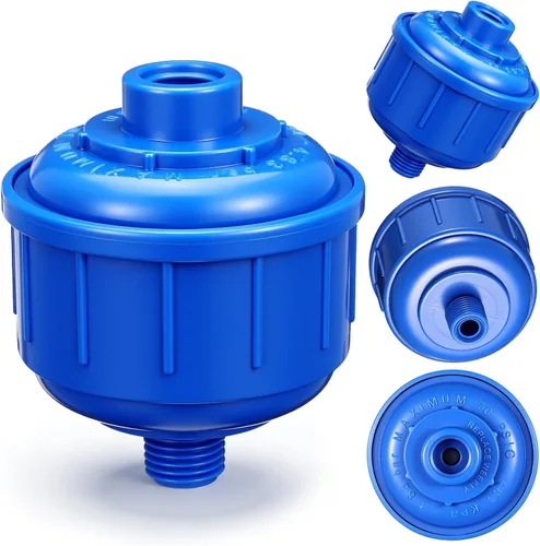Frienda 4 piezas de filtros de aire y agua mini desechables con roscas estándar de 6,4 mm, trampa de humedad, filtro desechable para pistola de