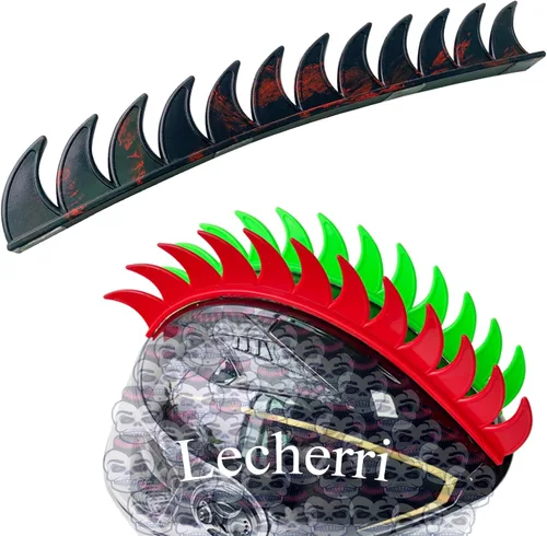 Miniatura 12 de Mohawk de silicona para decoración de casco, accesorios Hawk, 1 unidad para motocicleta, bicicleta, esquí (casco no incluido)