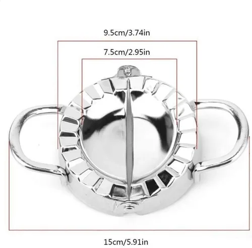 Miniatura 2 de 2 piezas de acero inoxidable para hacer albóndigas para envolver moldes de masa, ravioles, cortador de prensa para la cocina del hogar
